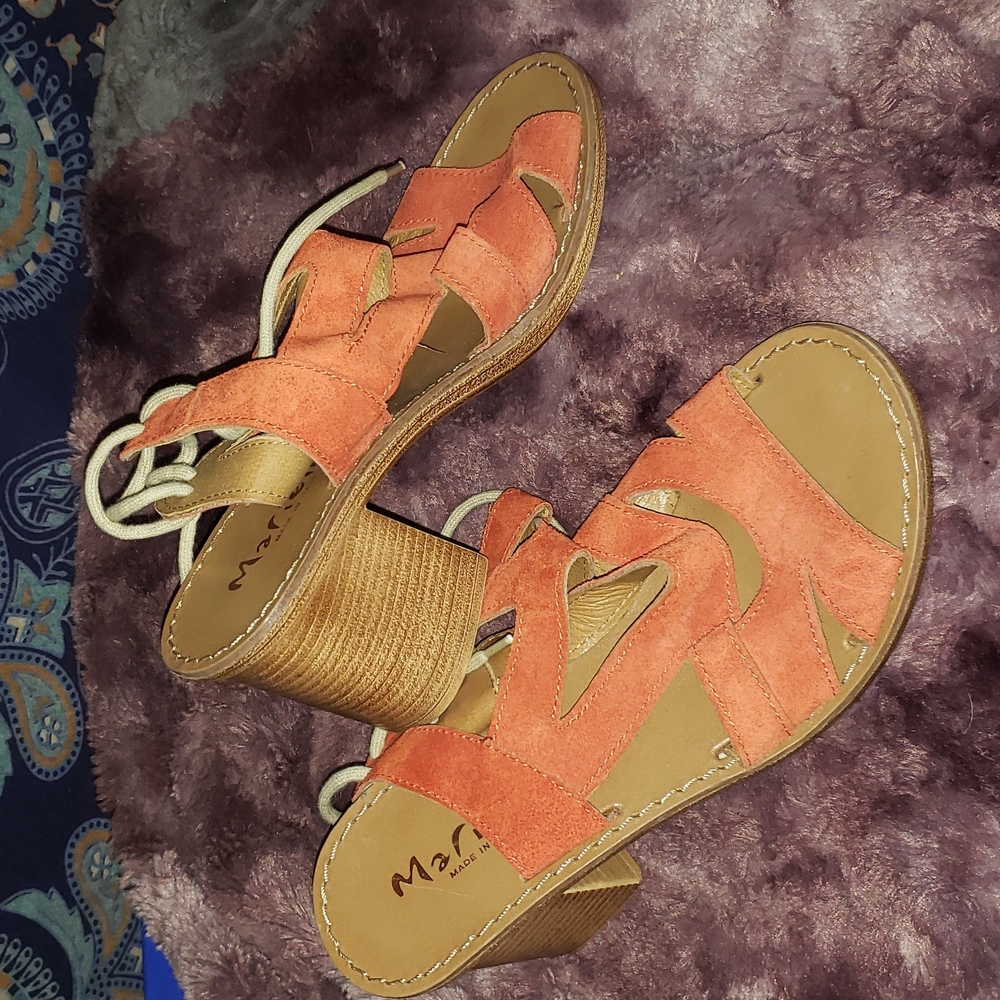 Mariella Real leather sandal size 7,  ITALY